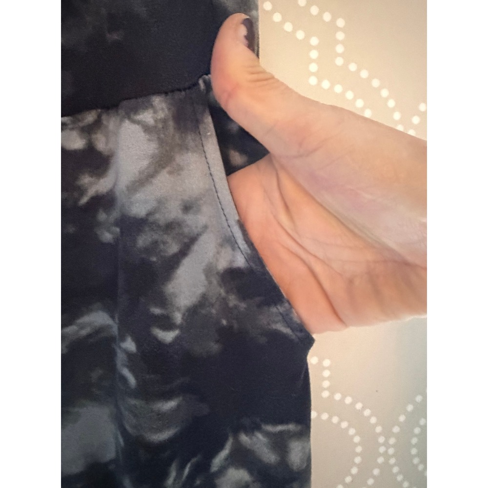ShoSho Super Soft Jogger Sweatpants Tie Dye Print Black Grey XS/S EUC - Picture 3 of 10